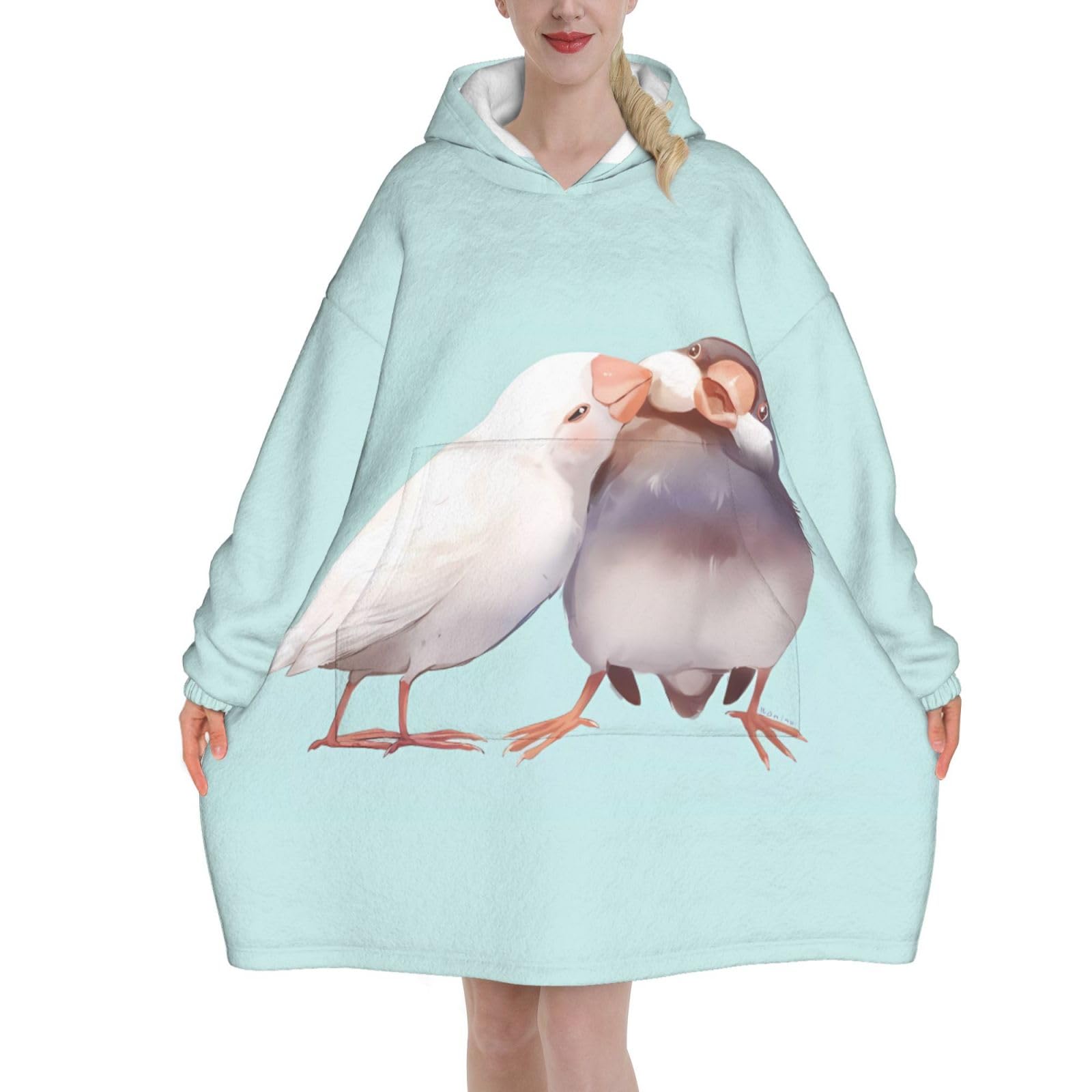 Amazon.co.jp: Zateem パジャマ レディース かわいい鳥 文鳥柄